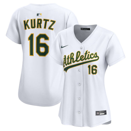 Nick Kurtz Athletics Nike Women's Home Limited Player Jersey - White