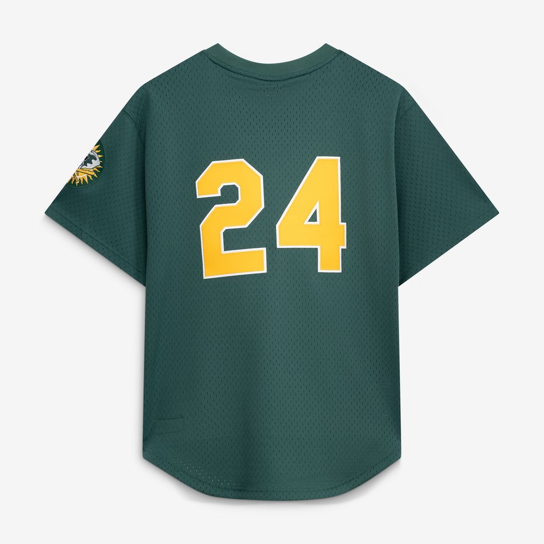 Rickey Henderson Athletics Mitchell & Ness Authentic Batting Practice Jersey - Green