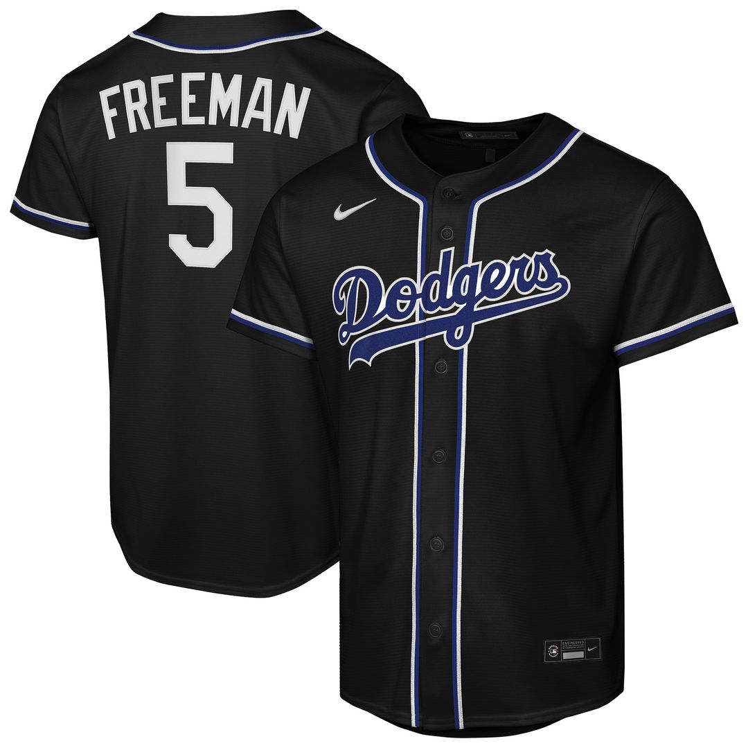 Freddie Freeman Los Angeles Dodgers Nike Youth Fashion Replica Player Jersey - Black