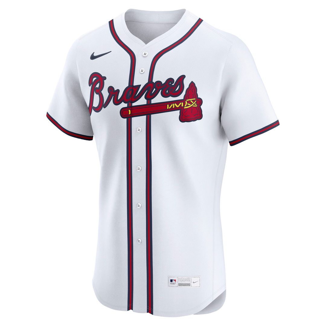 Atlanta Braves Nike Home Elite Jersey - White