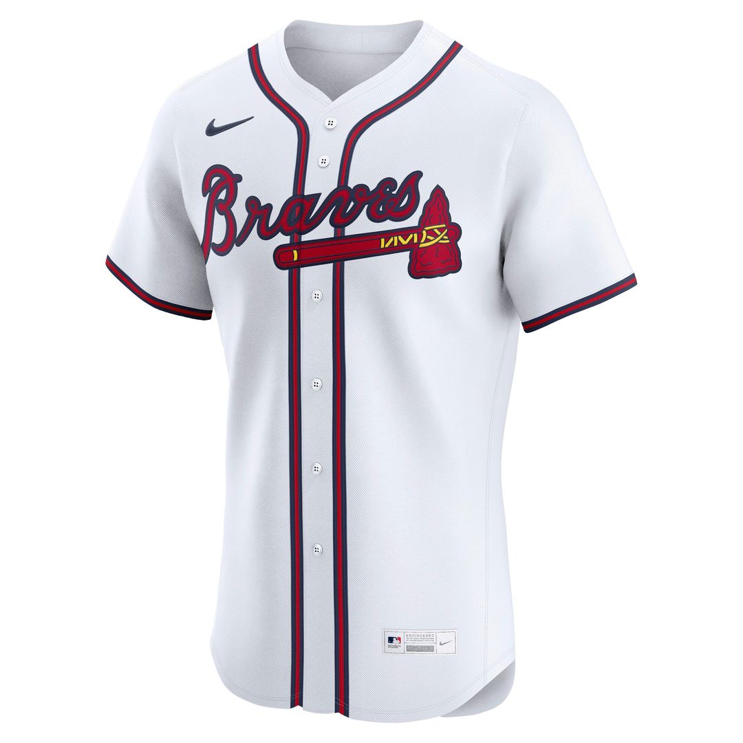 Atlanta Braves Nike Home Elite Jersey - White