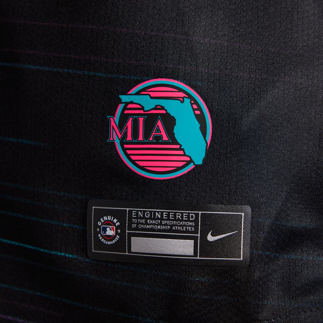 Miami Marlins Nike Women's 2025 City Connect Limited Jersey - Black