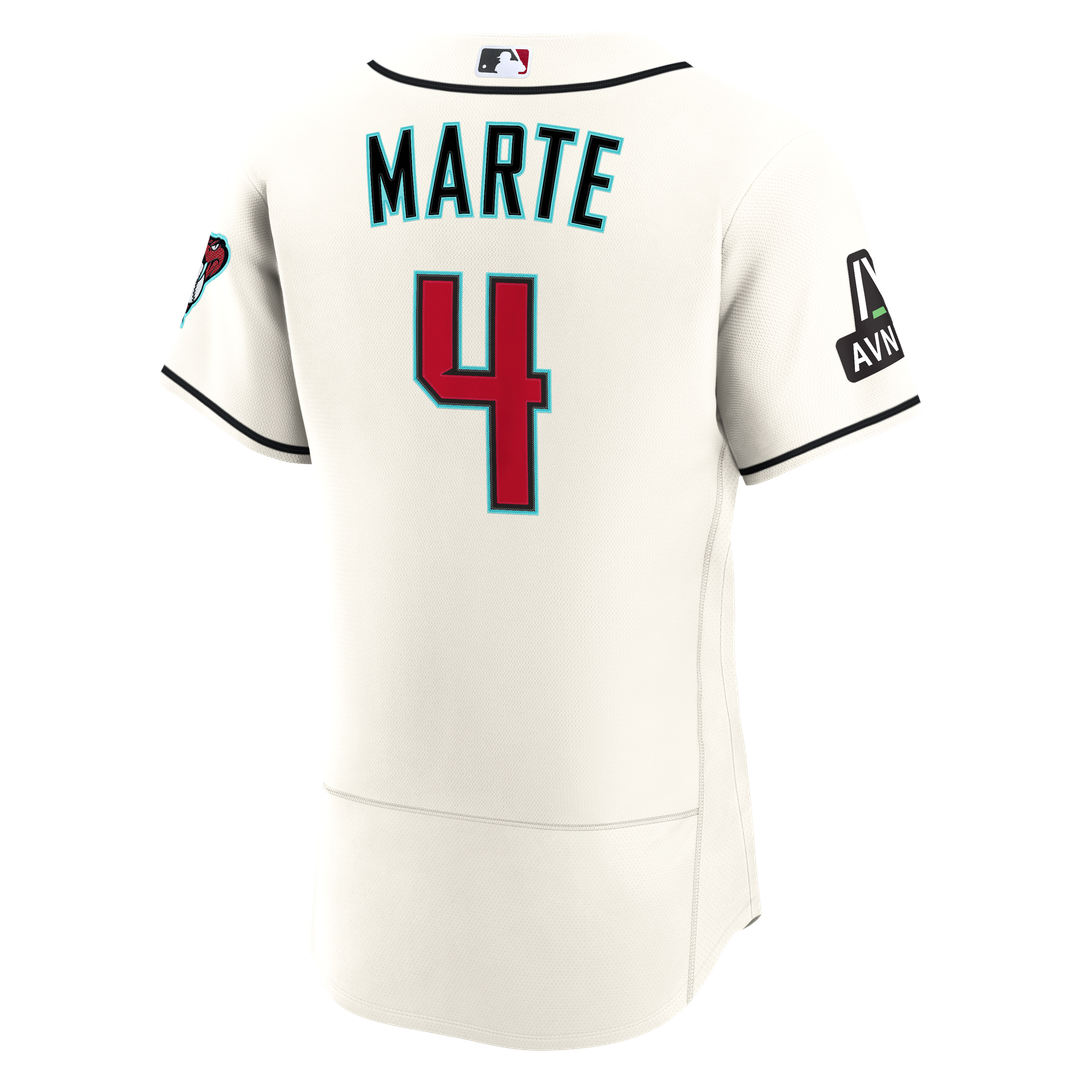 Ketel Marte Arizona Diamondbacks Nike Home Authentic Sponsor Patch Jersey - Cream