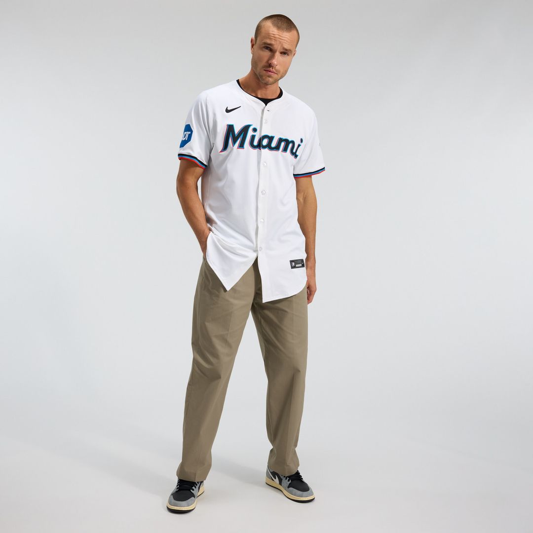 Miami Marlins Nike Home Elite Jersey - White