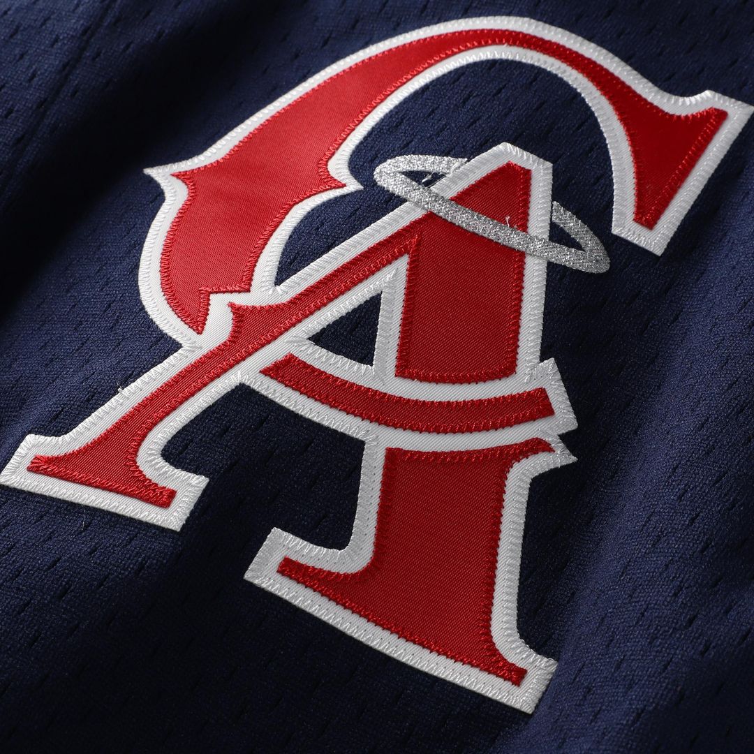 Bo Jackson California Angels Mitchell & Ness Cooperstown Collection Mesh Batting Practice Button-Up Jersey - Navy