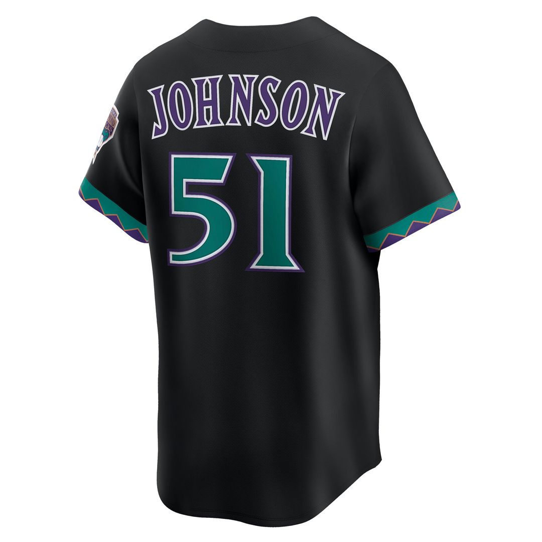 Randy Johnson Arizona Diamondbacks Nike Throwback Cooperstown Collection Limited Jersey - Black