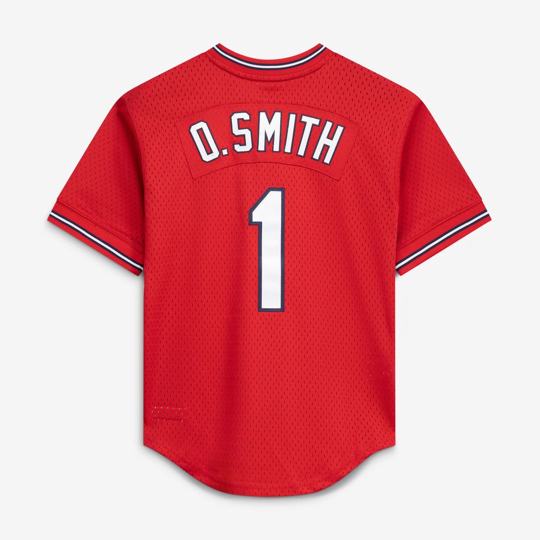 Ozzie Smith St. Louis Cardinals Mitchell & Ness Authentic Batting Practice Jersey - Scarlet