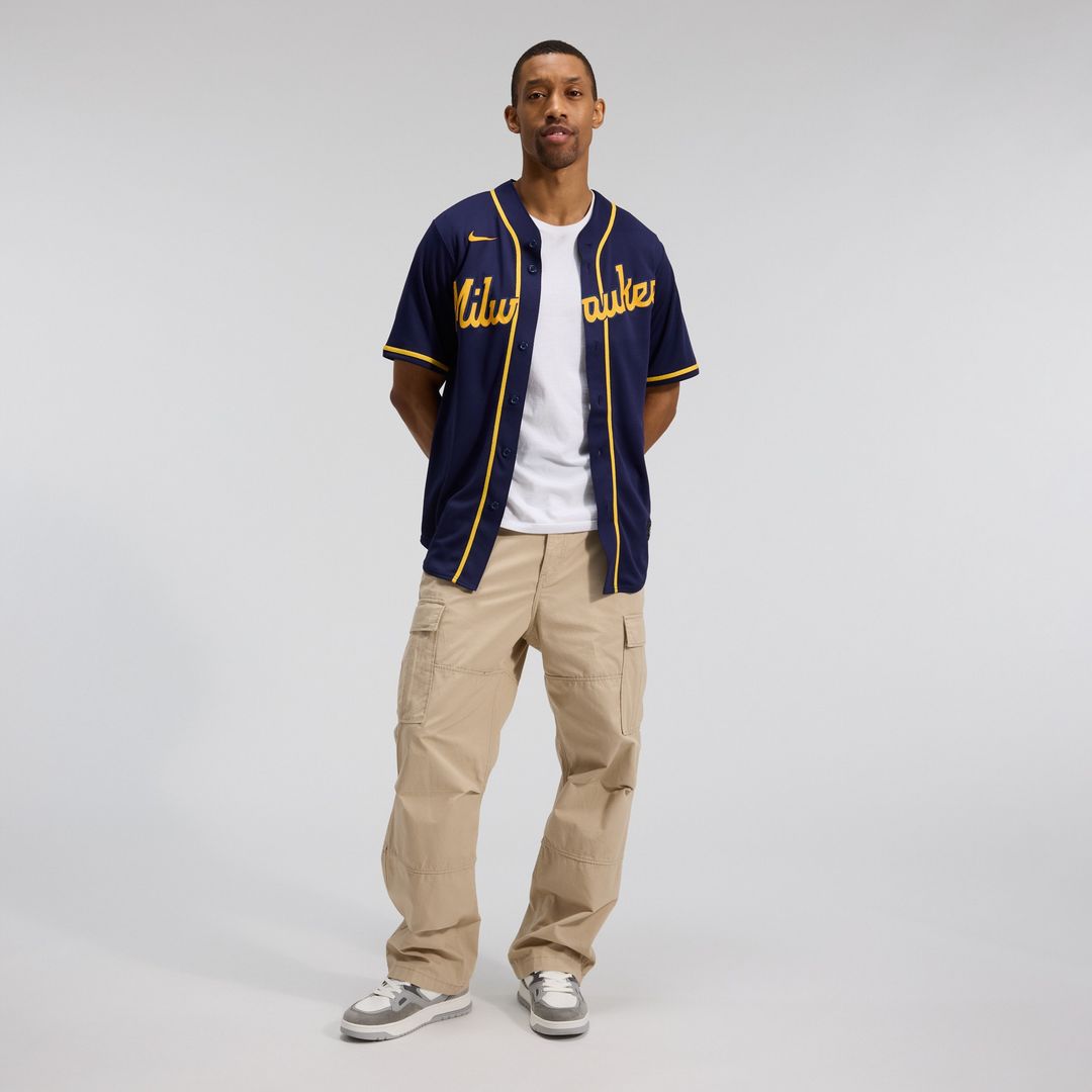 Milwaukee Brewers Nike Alternate Replica Team Jersey - Navy