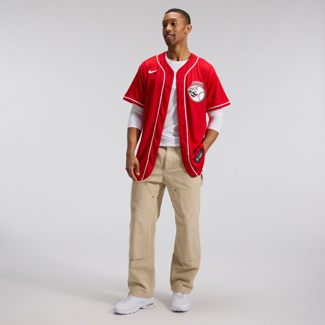 Cincinnati Reds Nike Alternate Authentic Team Logo Jersey - Scarlet