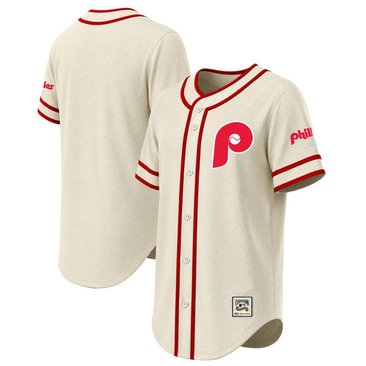 Philadelphia Phillies Stitches Throwback Fashion Jersey - Natural