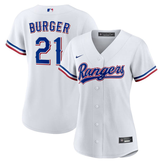 Jake Burger Texas Rangers Nike Women's Home Replica Jersey - White
