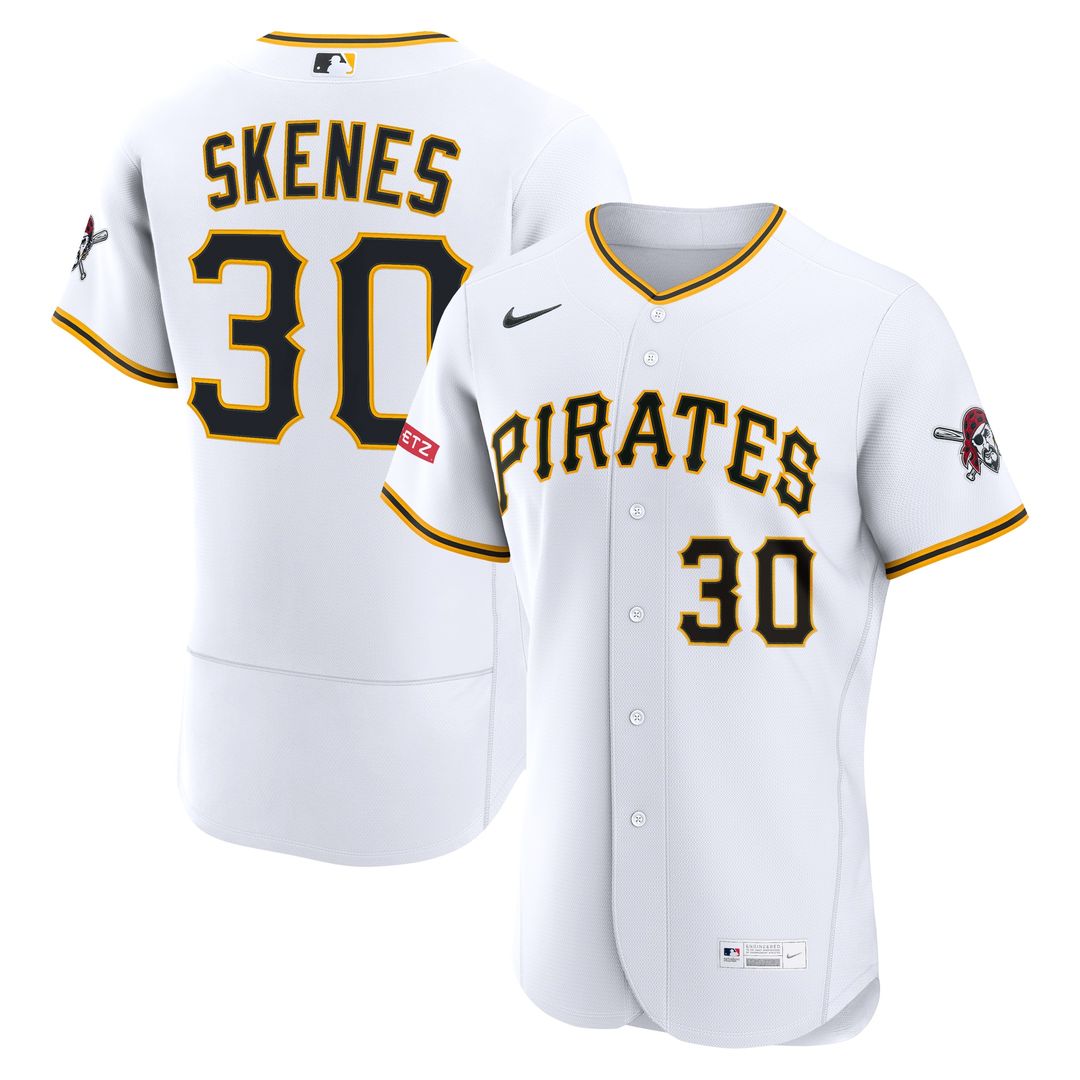 Paul Skenes Pittsburgh Pirates Nike Home Authentic Sponsor Patch Jersey - White