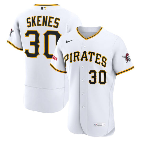 Paul Skenes Pittsburgh Pirates Nike Home Authentic Sponsor Patch Jersey - White