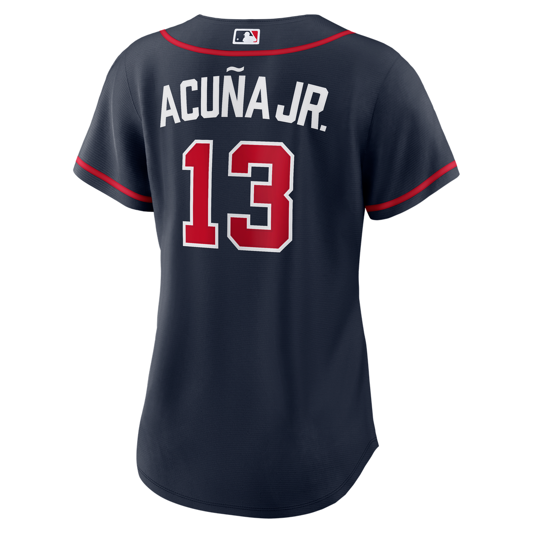 Ronald Acuña Jr. Atlanta Braves Nike Women's Alternate Replica Jersey - Navy