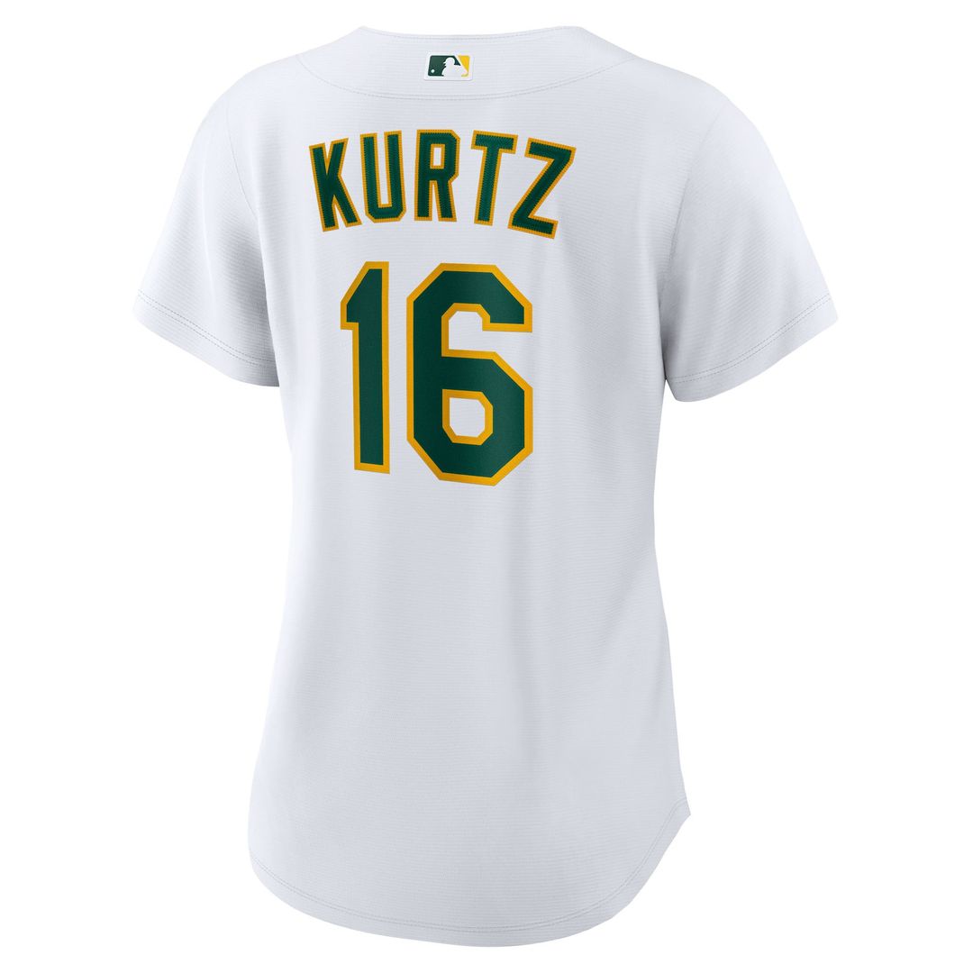 Nick Kurtz Athletics Nike Women's Home Replica Player Jersey - White