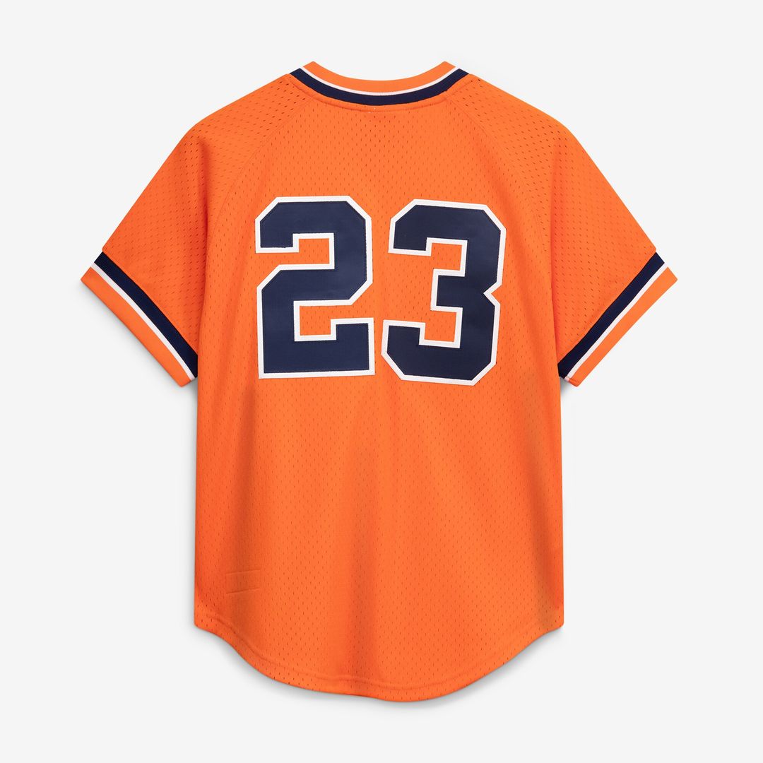 Kirk Gibson Detroit Tigers Mitchell & Ness Cooperstown Collection Mesh Batting Practice Button-Up Jersey - Orange