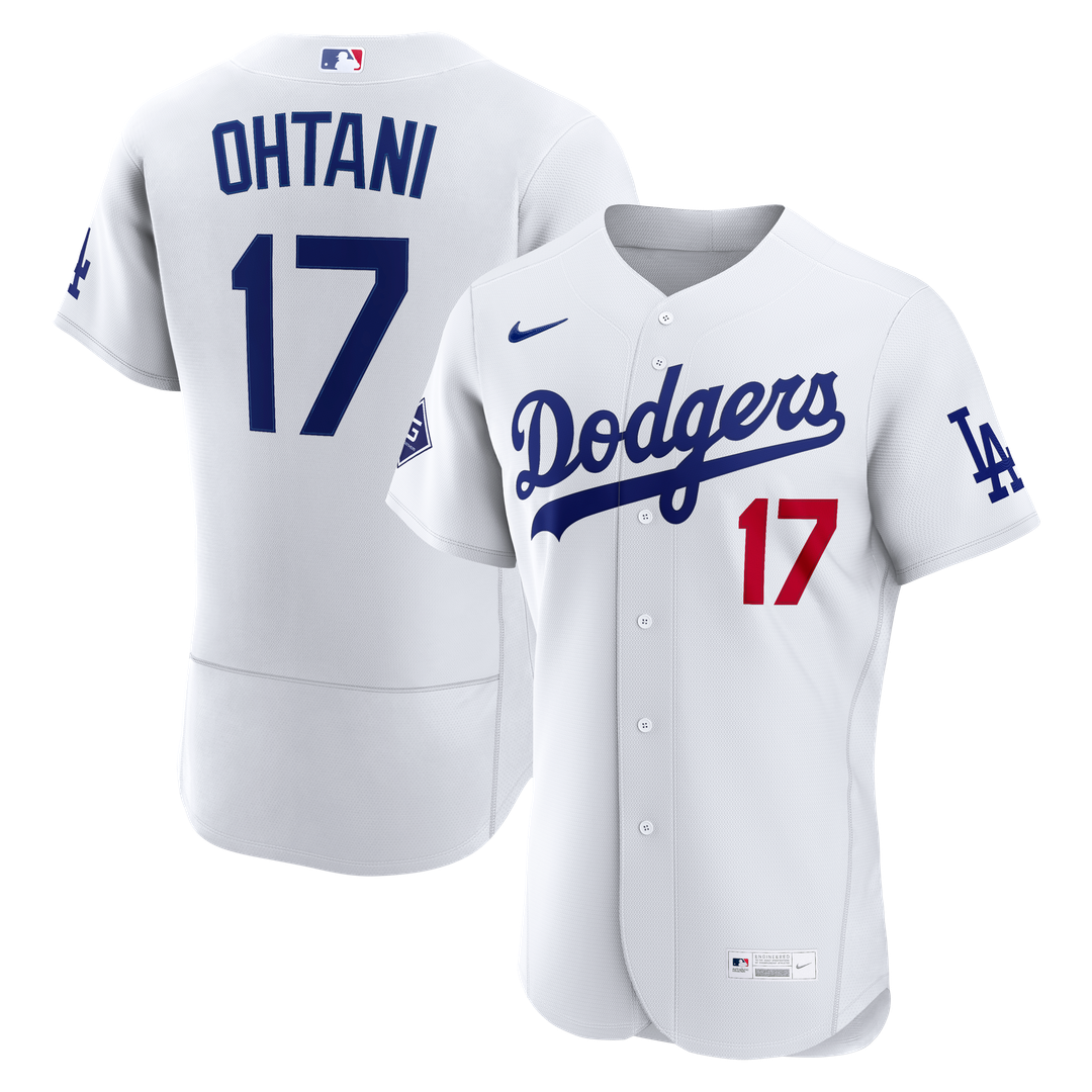 Shohei Ohtani Los Angeles Dodgers Nike Home Authentic Sponsor Patch Jersey - White