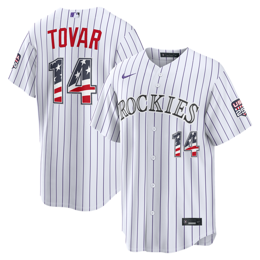 Ezequiel Tovar Colorado Rockies Nike USA 250 Fourth of July Home Stadium Jersey - White