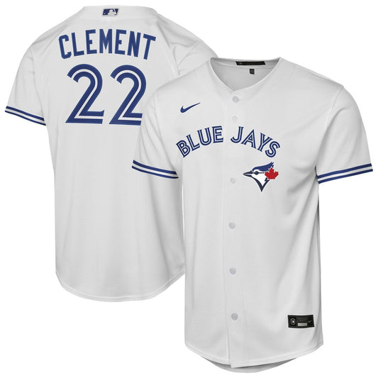 Ernie Clement Toronto Blue Jays Nike Youth Home Baseline Jersey - White