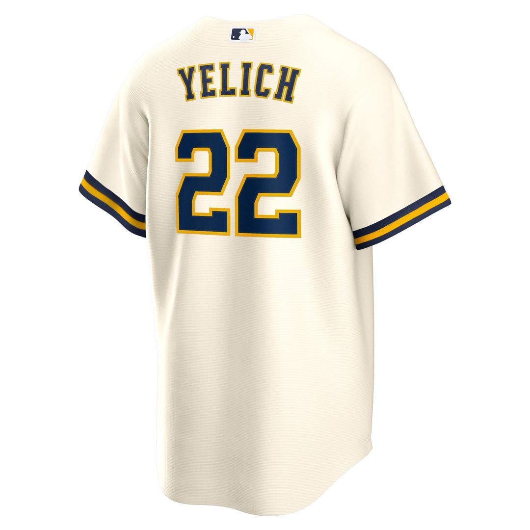 Christian Yelich Milwaukee Brewers Nike Home Replica Player Jersey - Cream