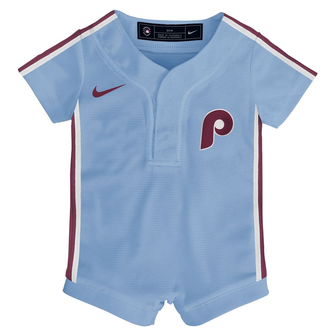 Philadelphia Phillies Nike Newborn Alternate Replica Romper Jersey - Light Blue