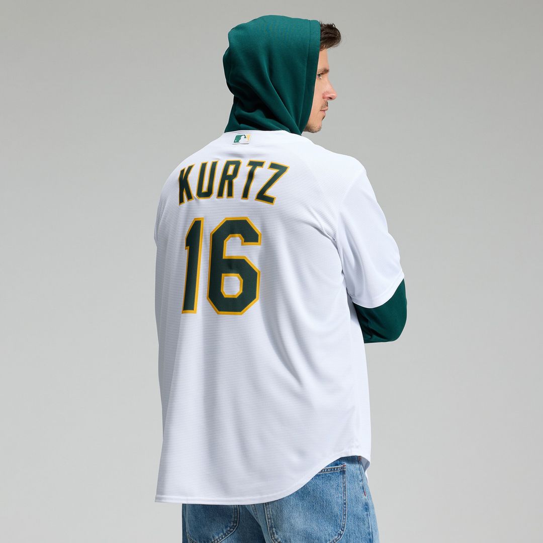 Nick Kurtz Athletics Nike Home Replica Jersey - White
