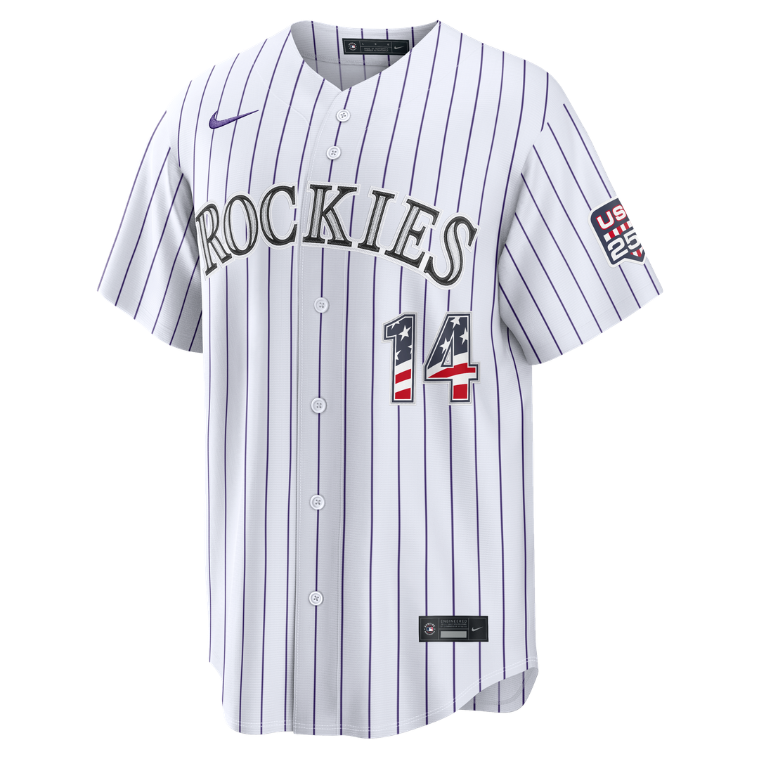 Ezequiel Tovar Colorado Rockies Nike USA 250 Fourth of July Home Stadium Jersey - White
