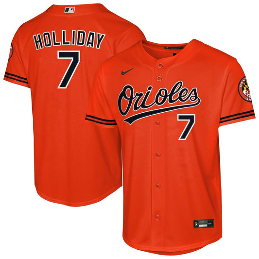 Jackson Holliday Baltimore Orioles Nike Youth Alternate 2 Stadium Player Jersey - Orange