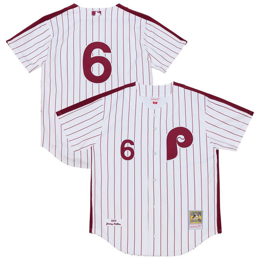 Jimmy Rollins Philadelphia Phillies Mitchell & Ness 2003 Cooperstown Collection Authentic Jersey - White