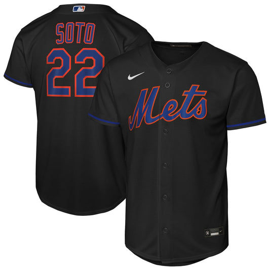 Juan Soto New York Mets Nike Youth Alternate Replica Jersey - Black