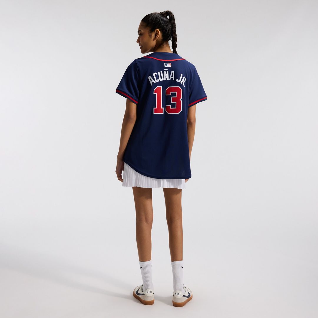Ronald Acuña Jr. Atlanta Braves Nike Women's Alternate Limited Player Jersey – Navy
