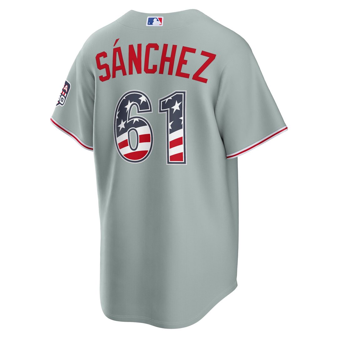 Cristopher Sanchez Philadelphia Phillies Nike USA 250 Fourth of July Road Stadium Jersey - Gray