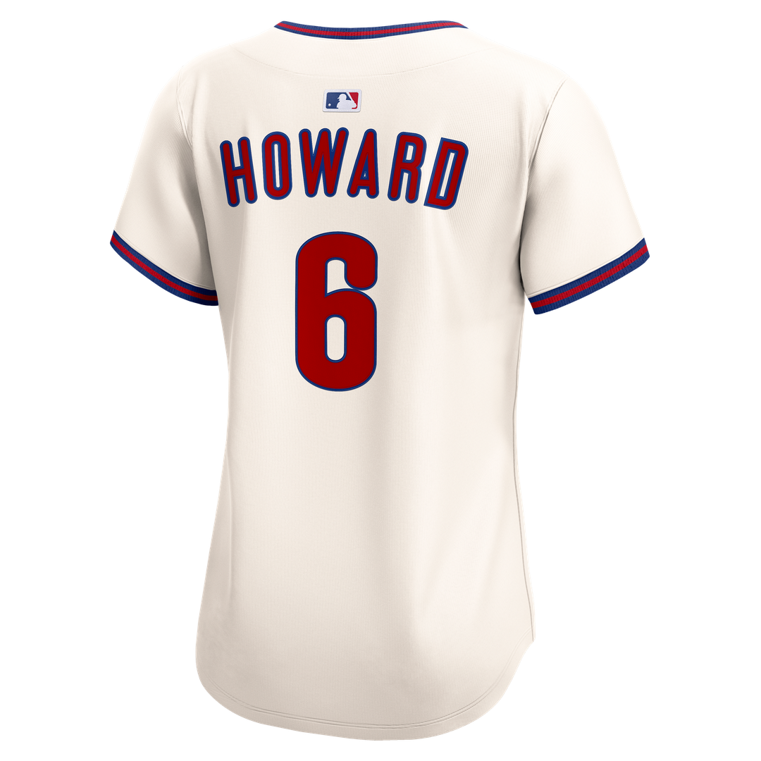 Ryan Howard Philadelphia Phillies Nike Women's Alternate 2 Limited Jersey – Cream