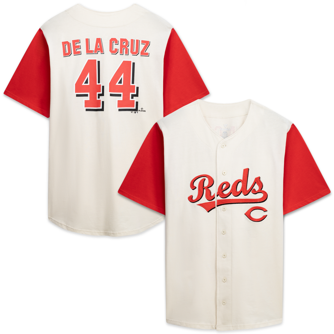 Cincinnati Reds Profile Big & Tall Two-Color Fashion Jersey - Cream/Red