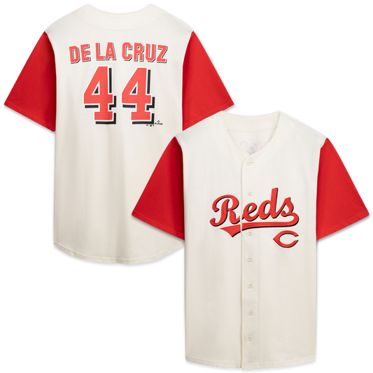 Cincinnati Reds Profile Big & Tall Two-Color Fashion Jersey - Cream/Red