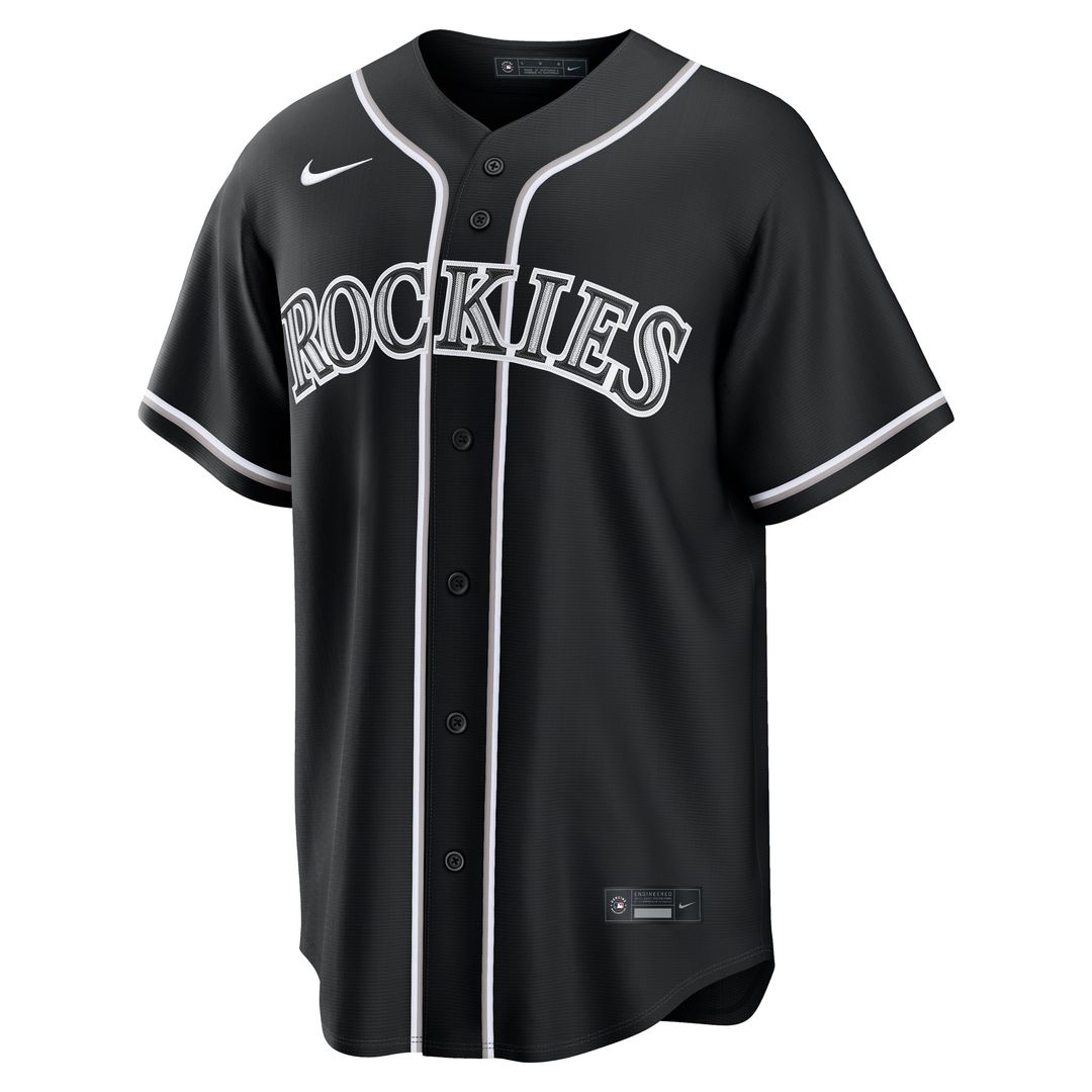 Colorado Rockies Nike Fashion Replica Black Out Jersey