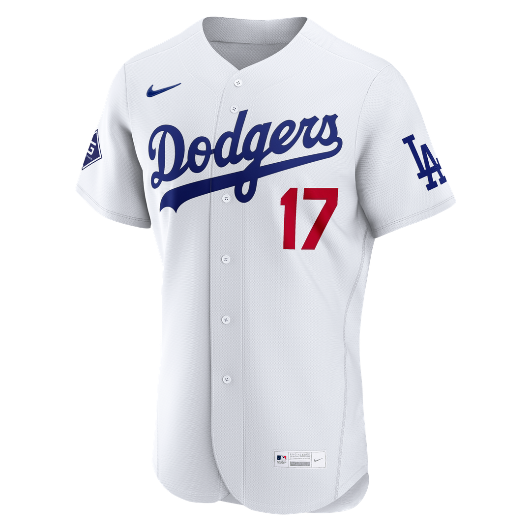 Shohei Ohtani Los Angeles Dodgers Nike Home Authentic Sponsor Patch Jersey - White