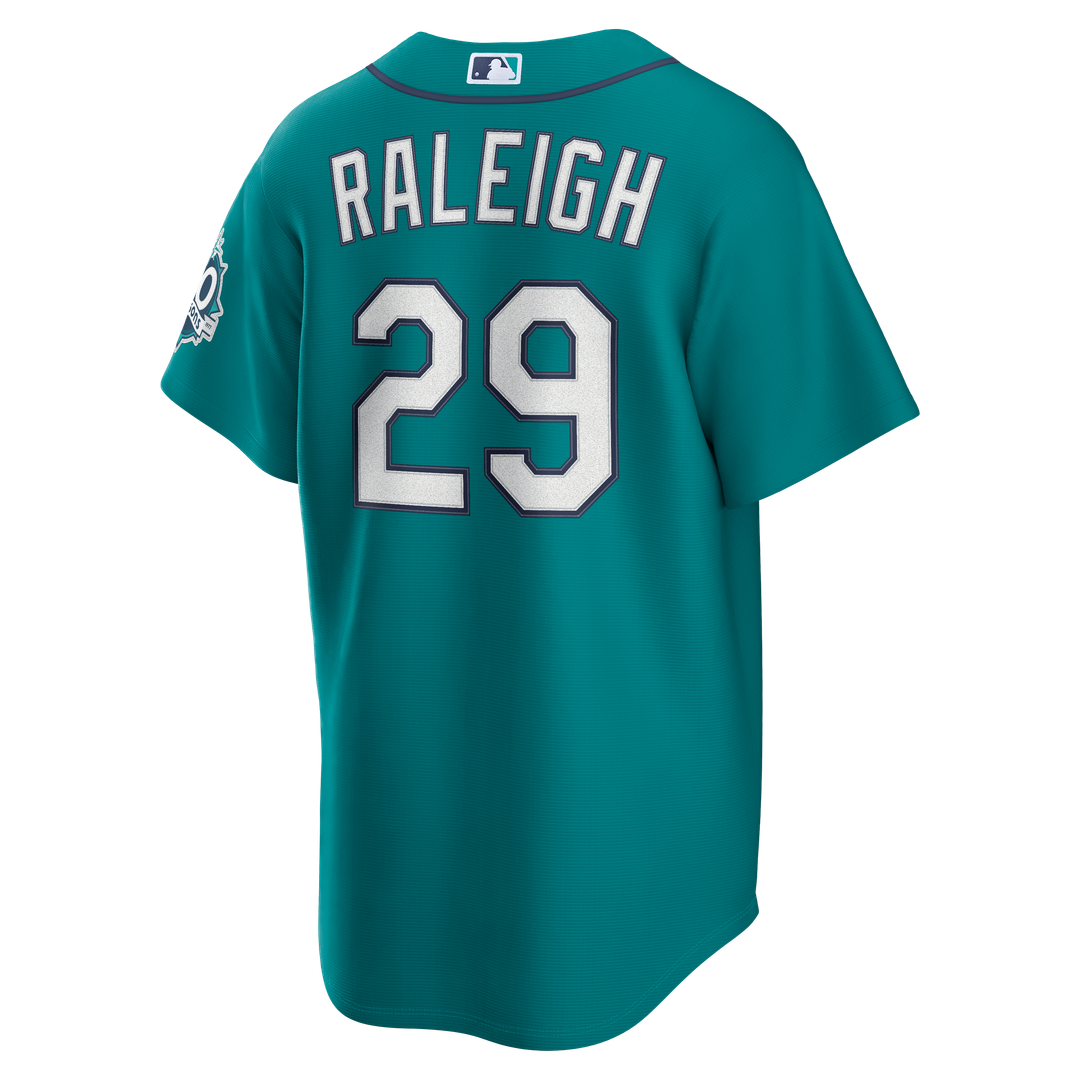 Cal Raleigh Seattle Mariners Nike  Alternate 50th Season Patch Stadium Jersey - Teal
