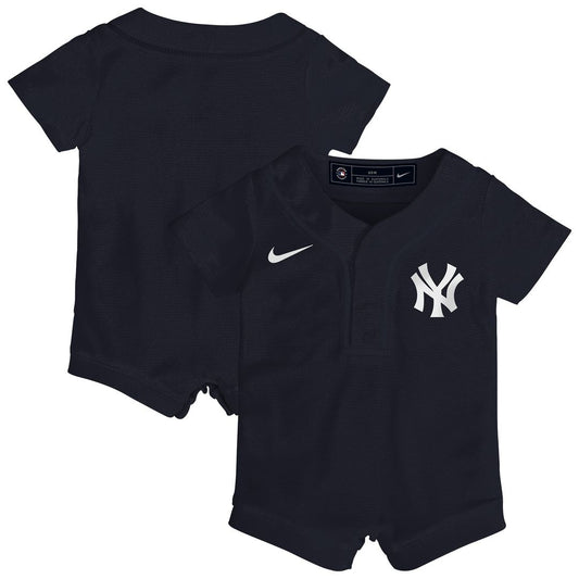 New York Yankees Nike Infant Alternate Replica Romper Jersey - Navy