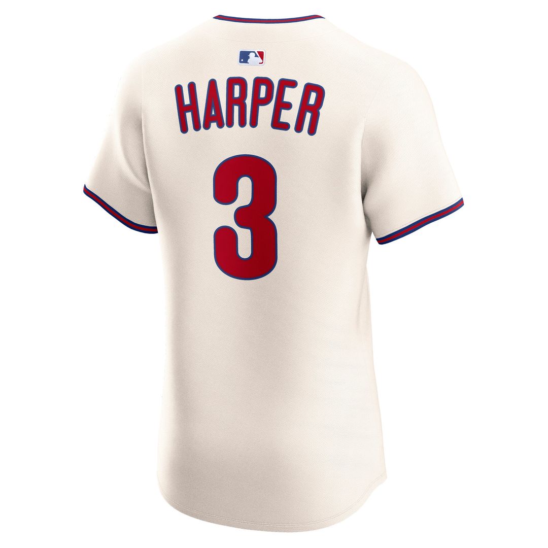 Bryce Harper Philadelphia Phillies Nike Alternate 2 Elite Jersey - Cream