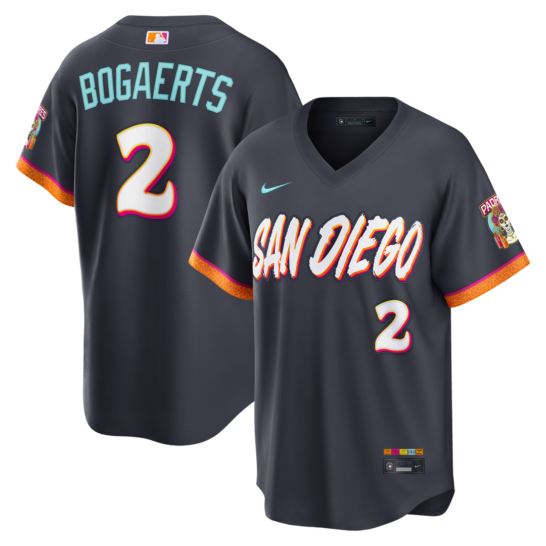 Xander Bogaerts San Diego Padres Nike 2026 City Connect Stadium Jersey - Obsidian