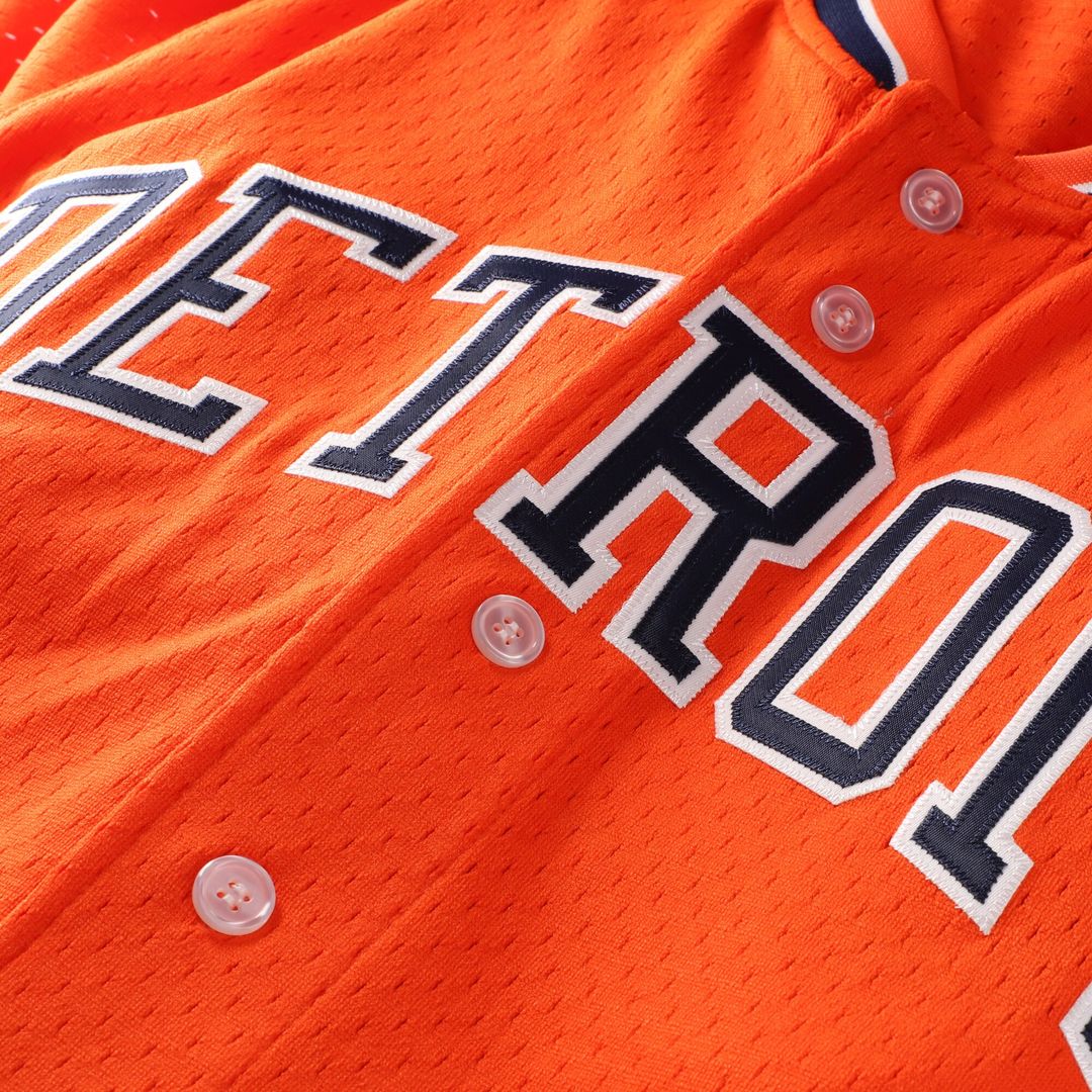 Kirk Gibson Detroit Tigers Mitchell & Ness Cooperstown Collection Mesh Batting Practice Button-Up Jersey - Orange