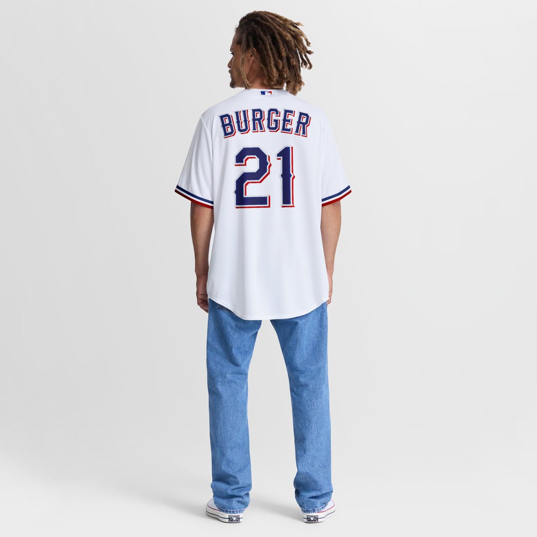 Jake Burger Texas Rangers Nike Home Replica Jersey - White
