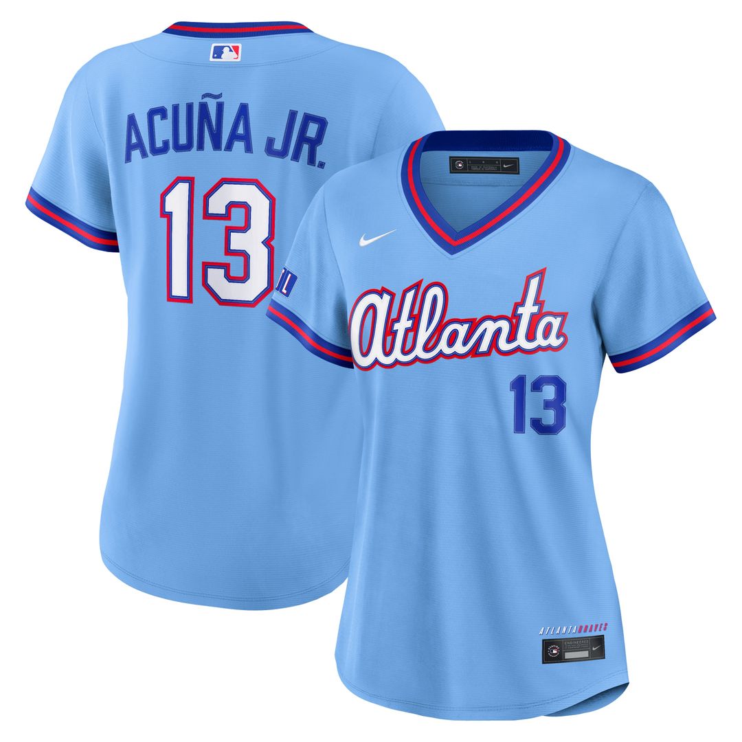 Ronald Acuña Jr. Atlanta Braves Nike Women's 2026 City Connect Stadium Jersey - Powder Blue