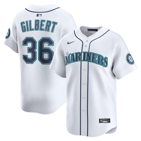 Logan Gilbert Seattle Mariners Nike Home Limited Player Jersey - White