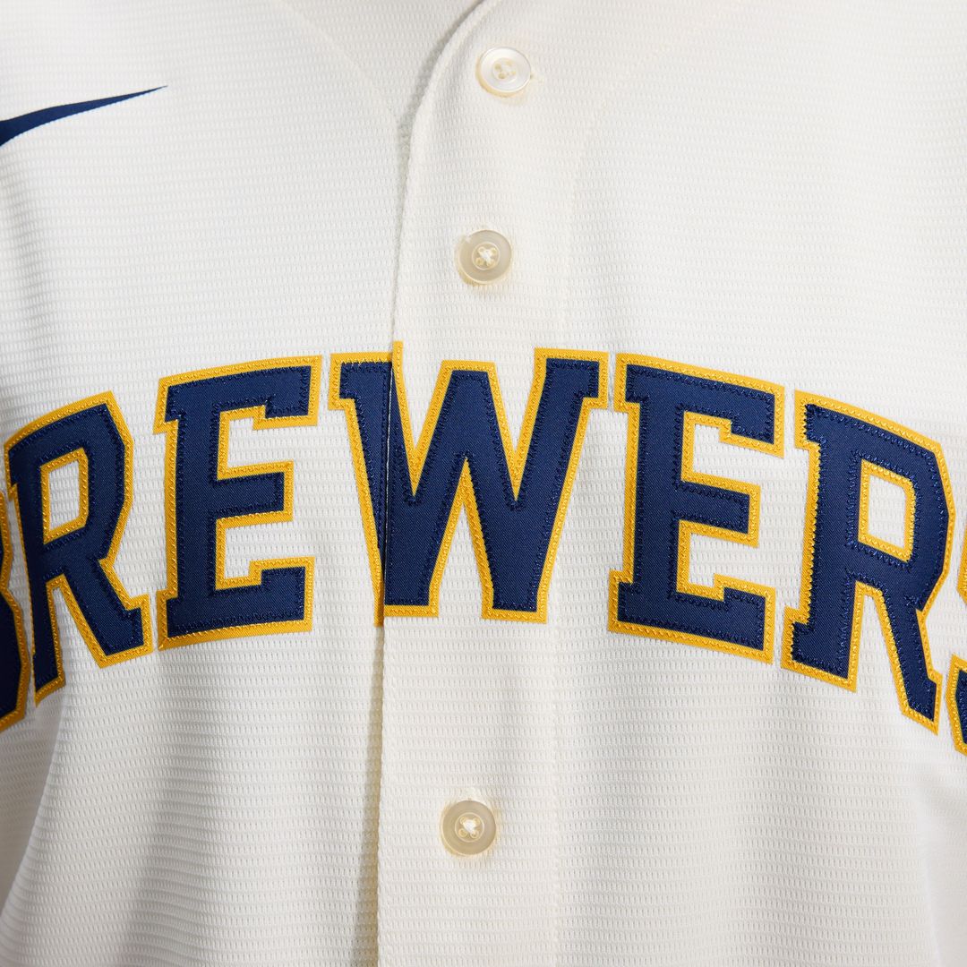 Milwaukee Brewers Nike Home Replica Team Jersey - Cream