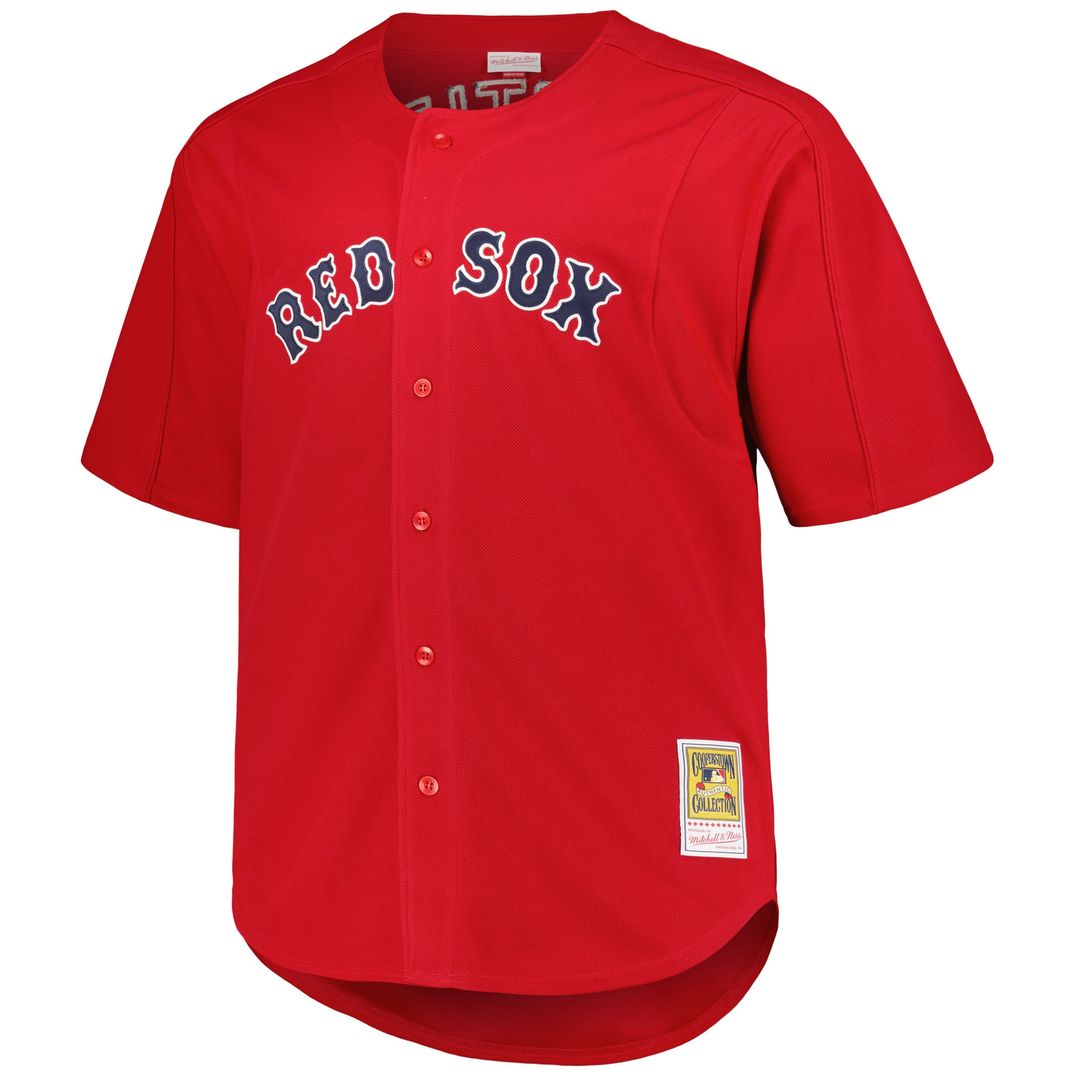 David Ortiz Boston Red Sox Mitchell & Ness Big & Tall Cooperstown Mesh Batting Practice Jersey - Red
