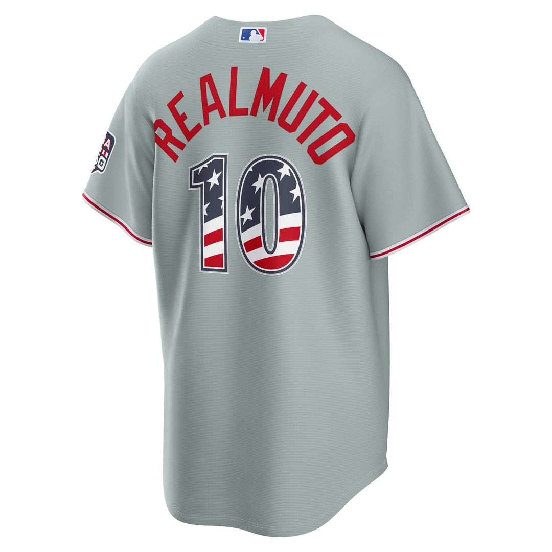 J.T. Realmuto Philadelphia Phillies Nike USA 250 Fourth of July Road Stadium Jersey - Gray