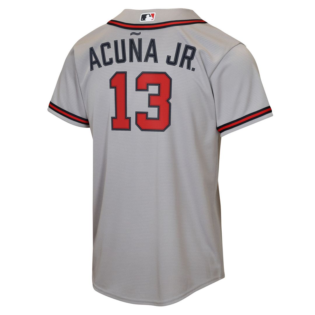 Ronald Acuña Jr. Atlanta Braves Nike Youth Road Replica Jersey - Gray