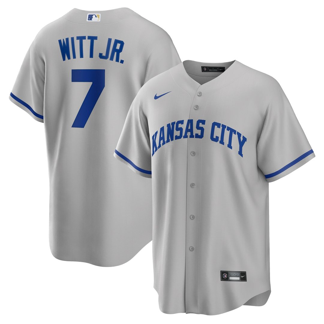 Bobby Witt Jr. Kansas City Royals Nike Road Replica Jersey - Gray
